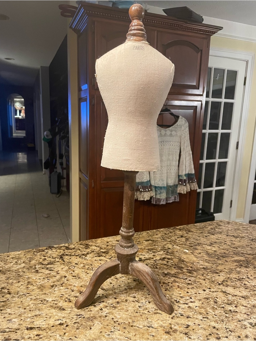 Vintage jewelry mannequin display
